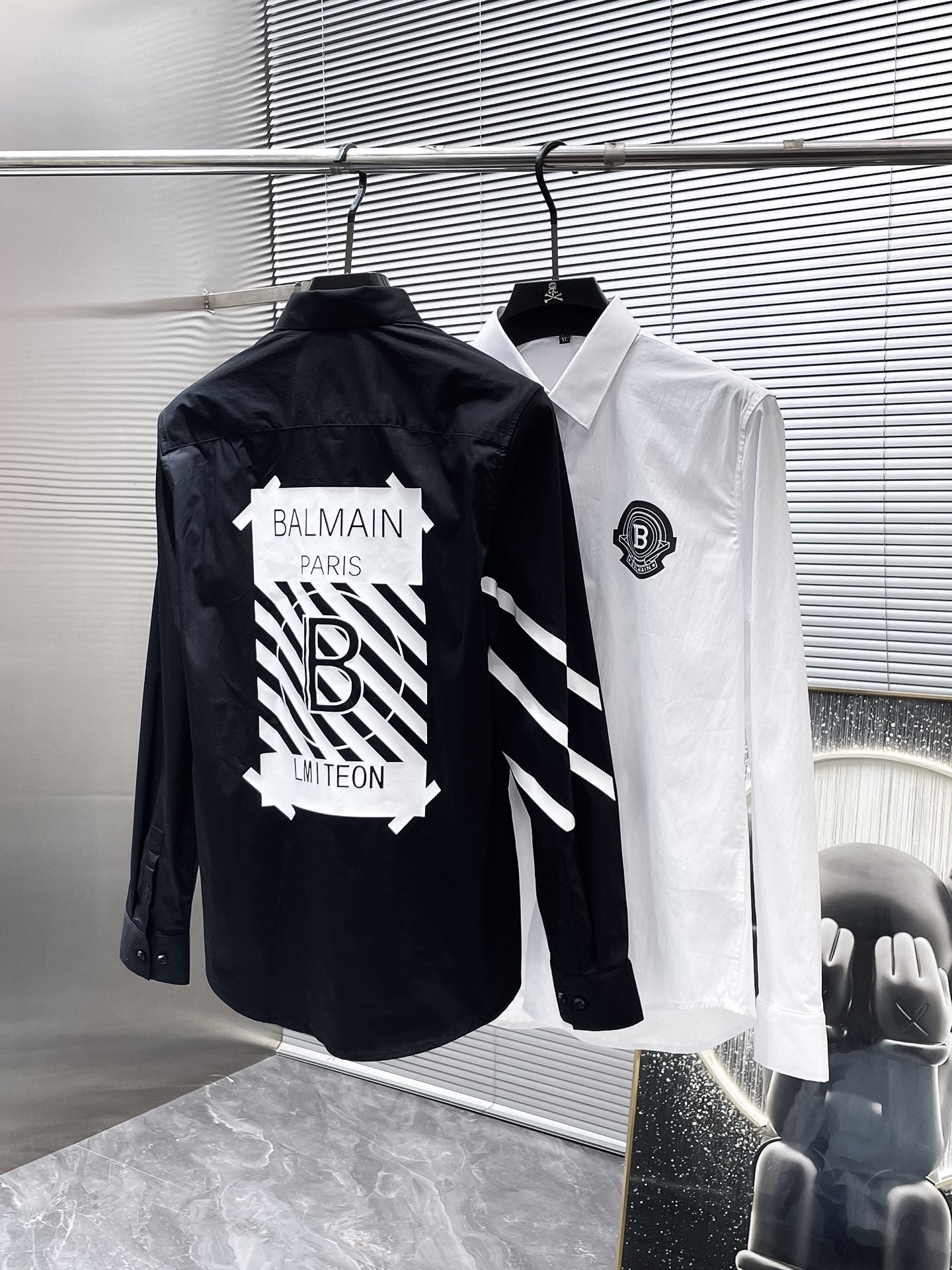 Balmain Paris Limited Edition Logo Shirt - White & Black
