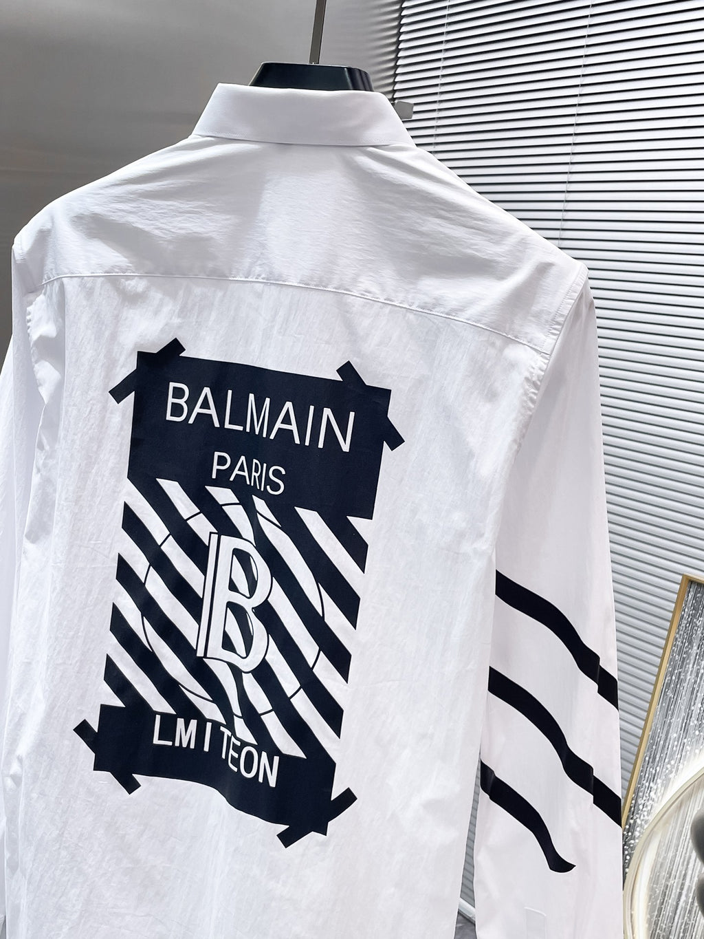 Balmain Paris Limited Edition Logo Shirt - White & Black