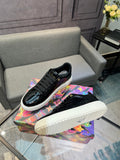 LV Court Sneakers - Black Patent Leather
