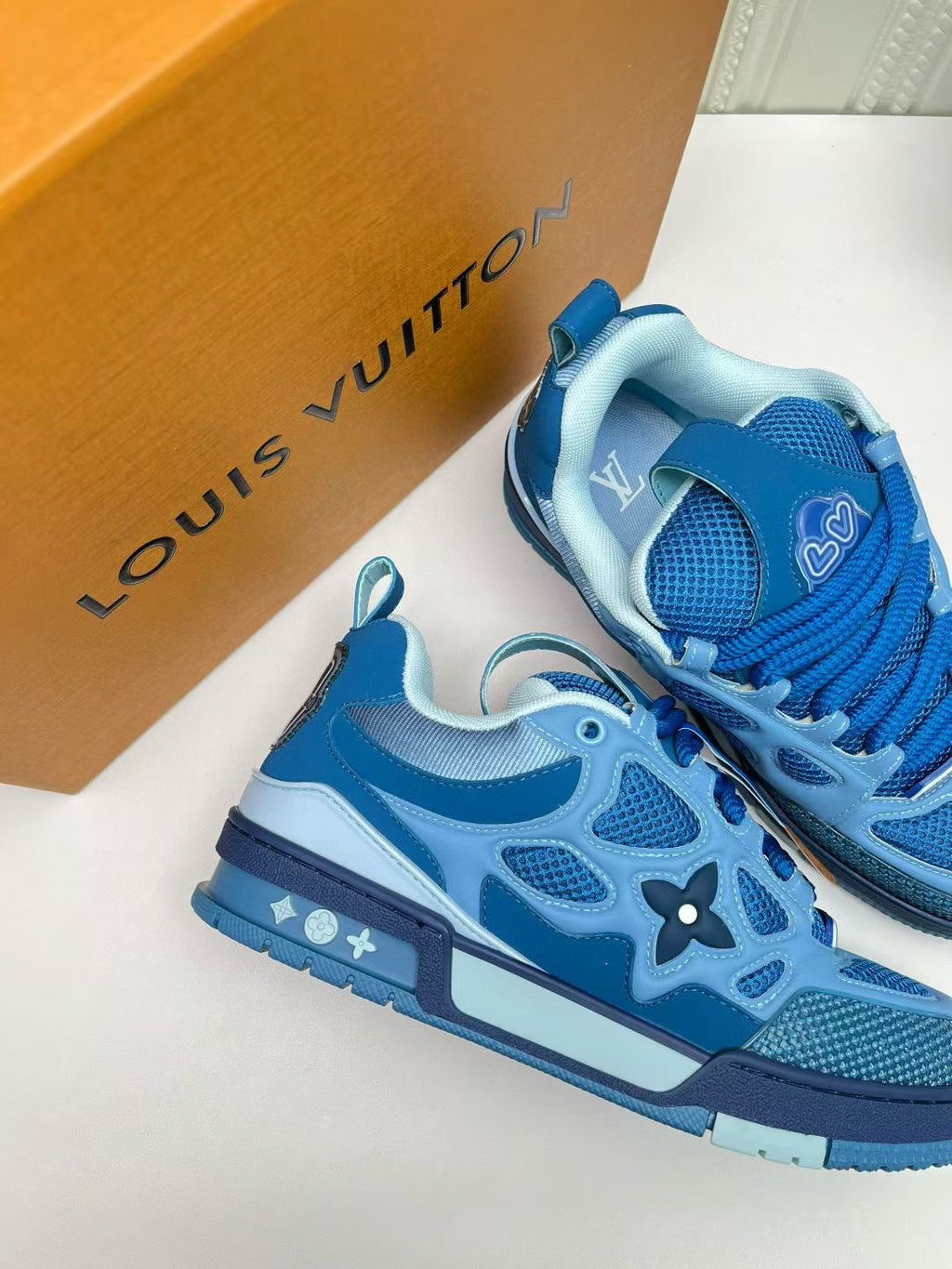 LV Trainer Sneakers - Ocean Blue Multi