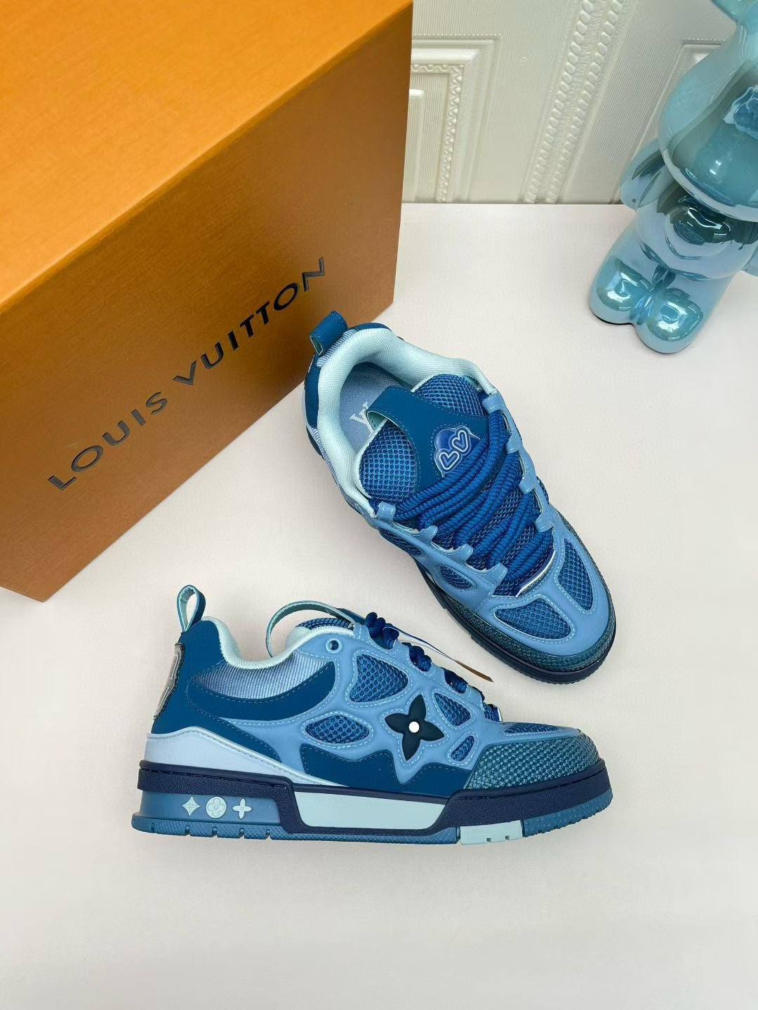 LV Trainer Sneakers - Ocean Blue Multi