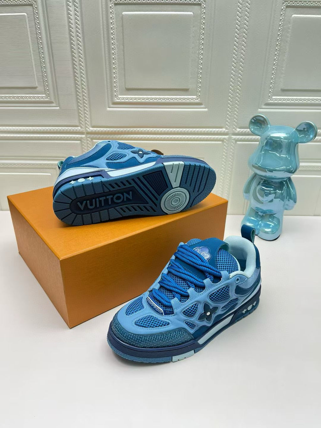 LV Trainer Sneakers - Ocean Blue Multi