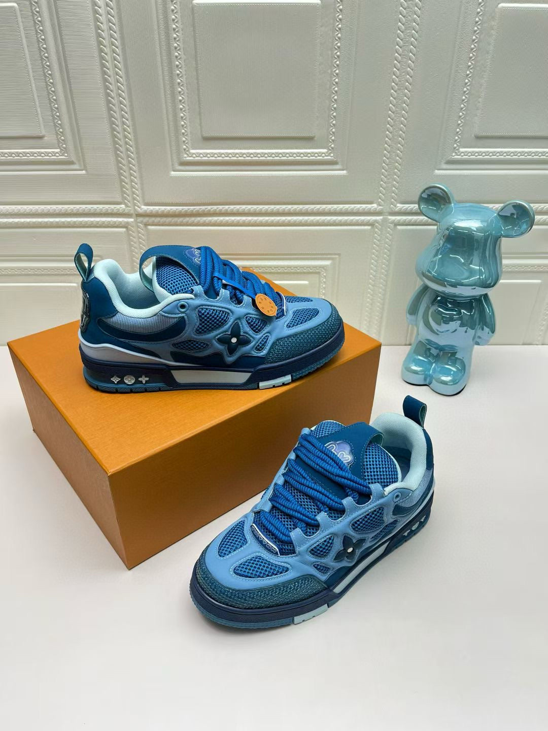 LV Trainer Sneakers - Ocean Blue Multi