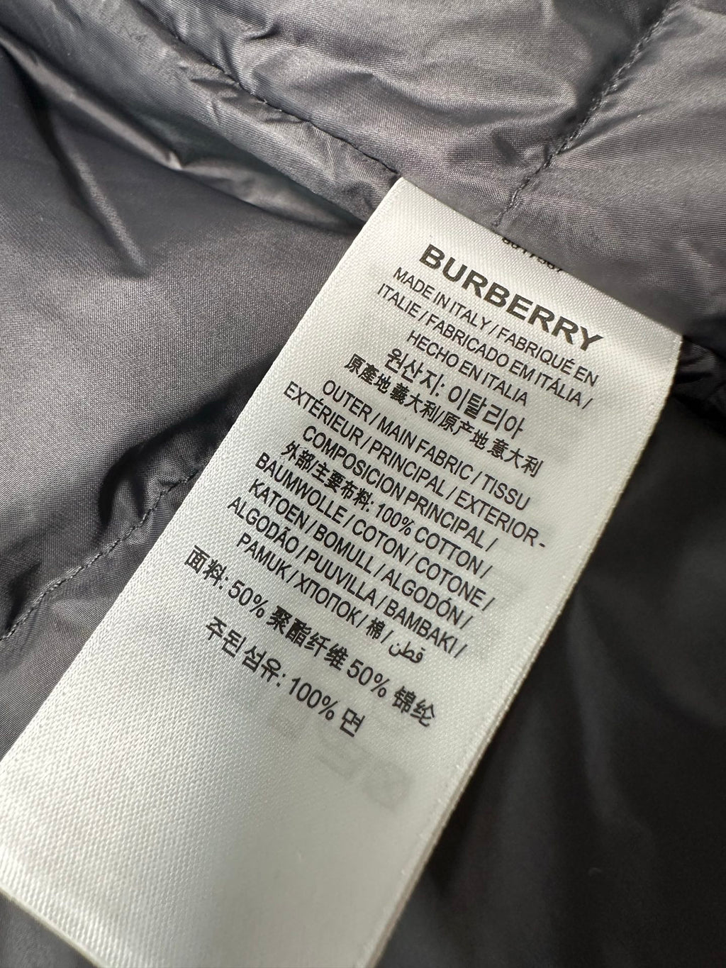 Burberry Black Puffer Jacket
