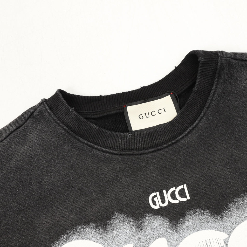 Gucci Graffiti Logo Washed Sweatshirt