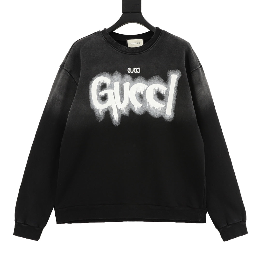 Gucci Graffiti Logo Washed Sweatshirt