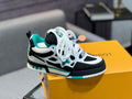 LV Trainer Sneakers - White, Black & Teal