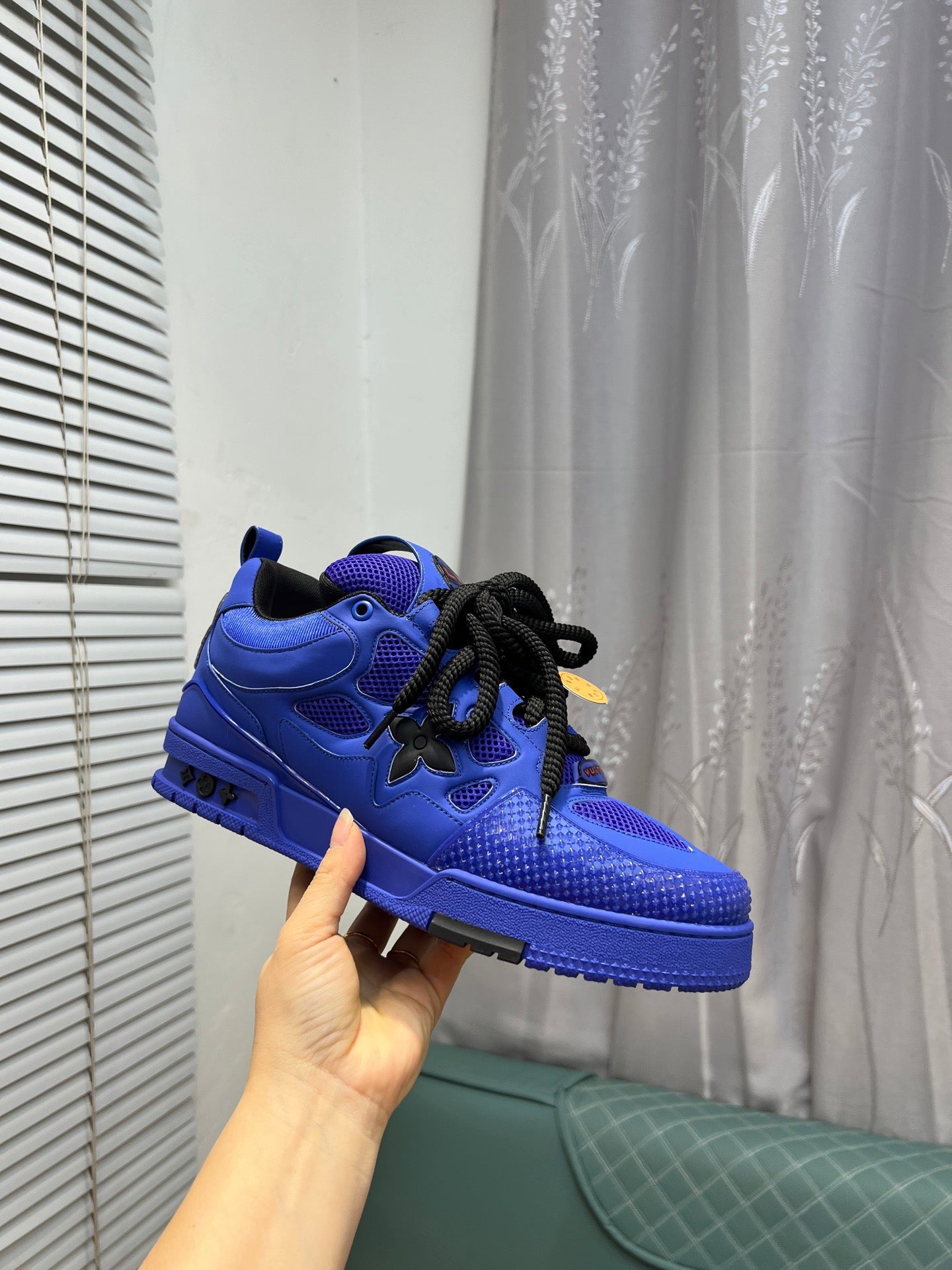 LV Trainer Sneakers - Electric Blue Monochrome