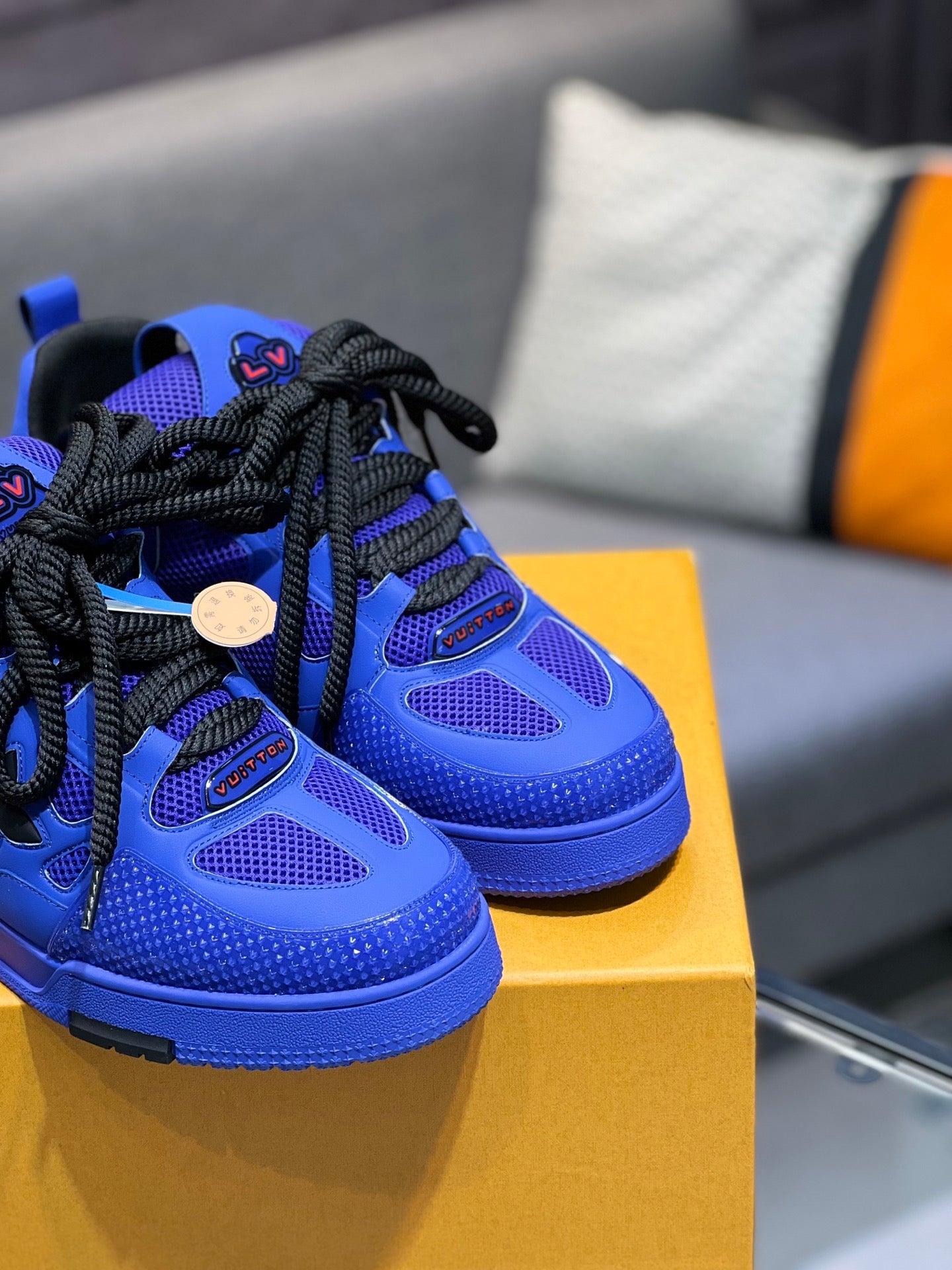 LV Trainer Sneakers - Electric Blue Monochrome