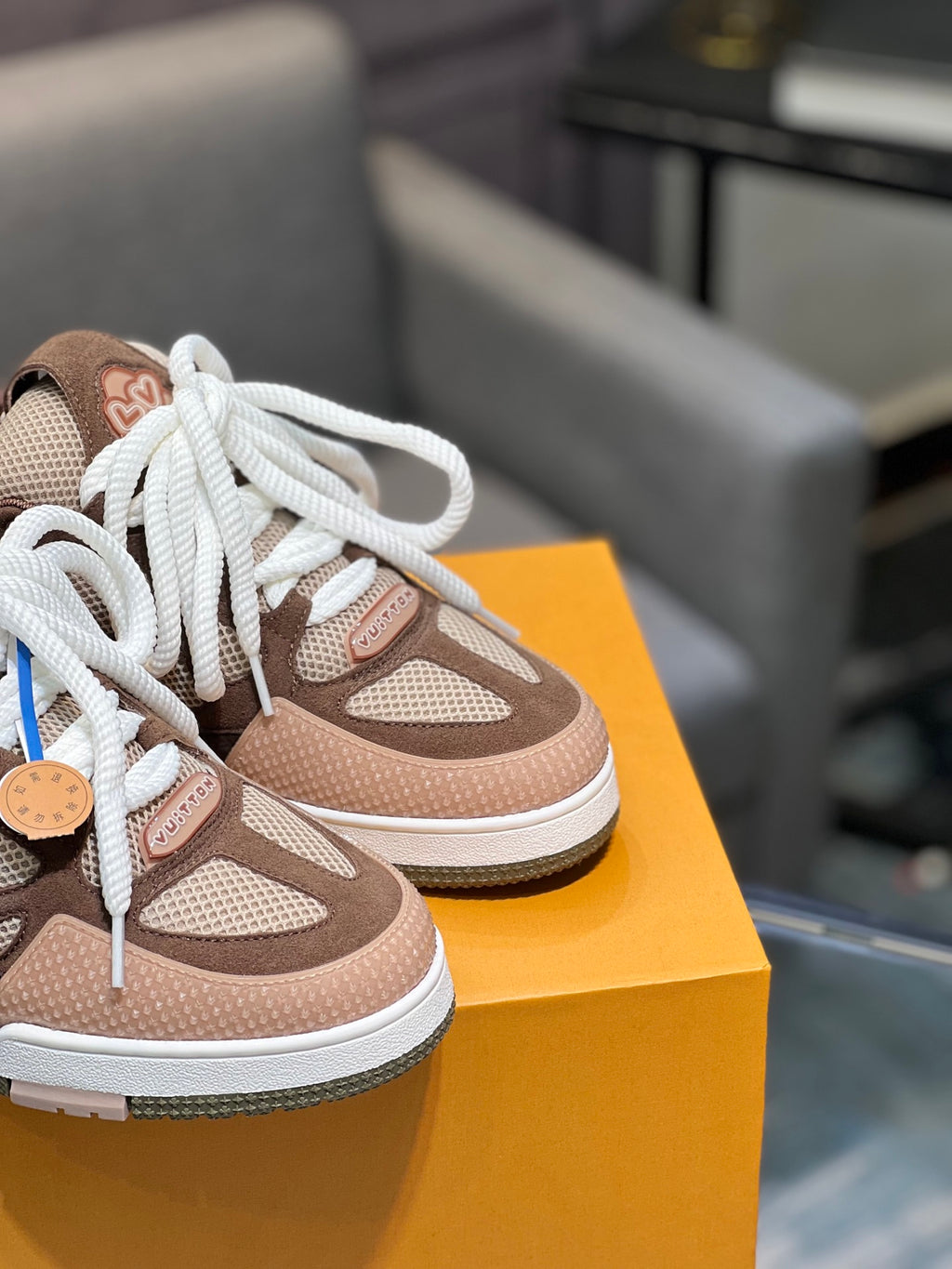 LV Trainer Sneakers - Brown, Taupe & Mesh