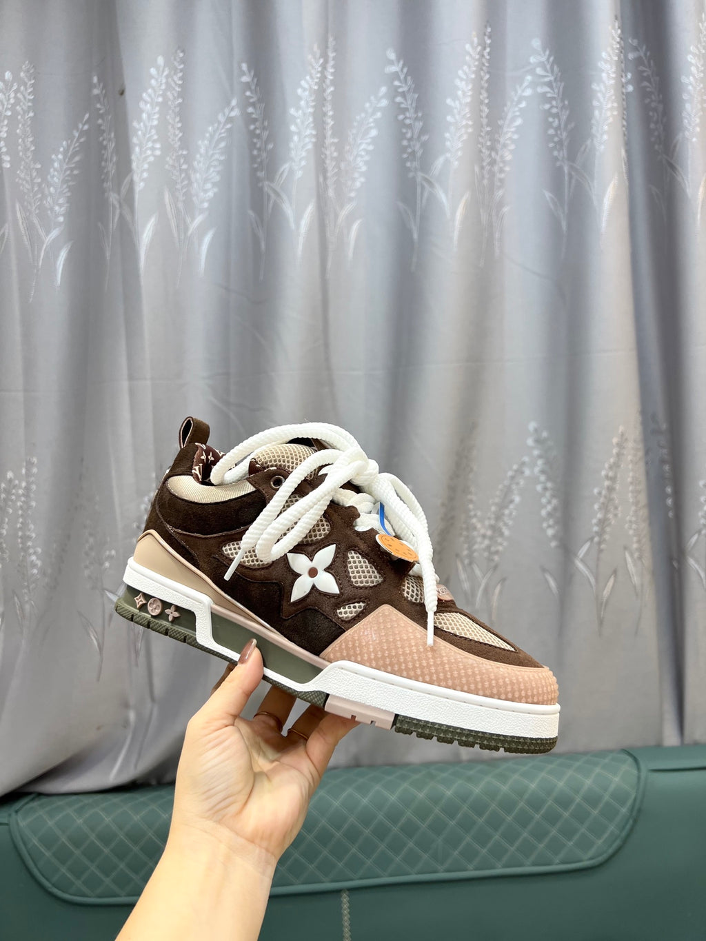 LV Trainer Sneakers - Brown, Taupe & Mesh