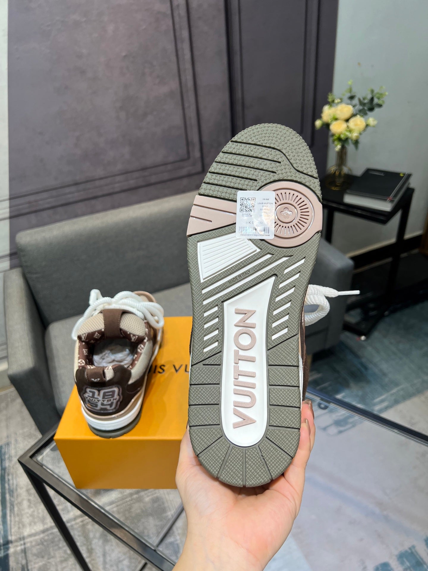 LV Trainer Sneakers - Brown, Taupe & Mesh