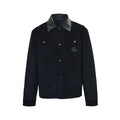 Gucci GG Corduroy Jacket with Leather Collar