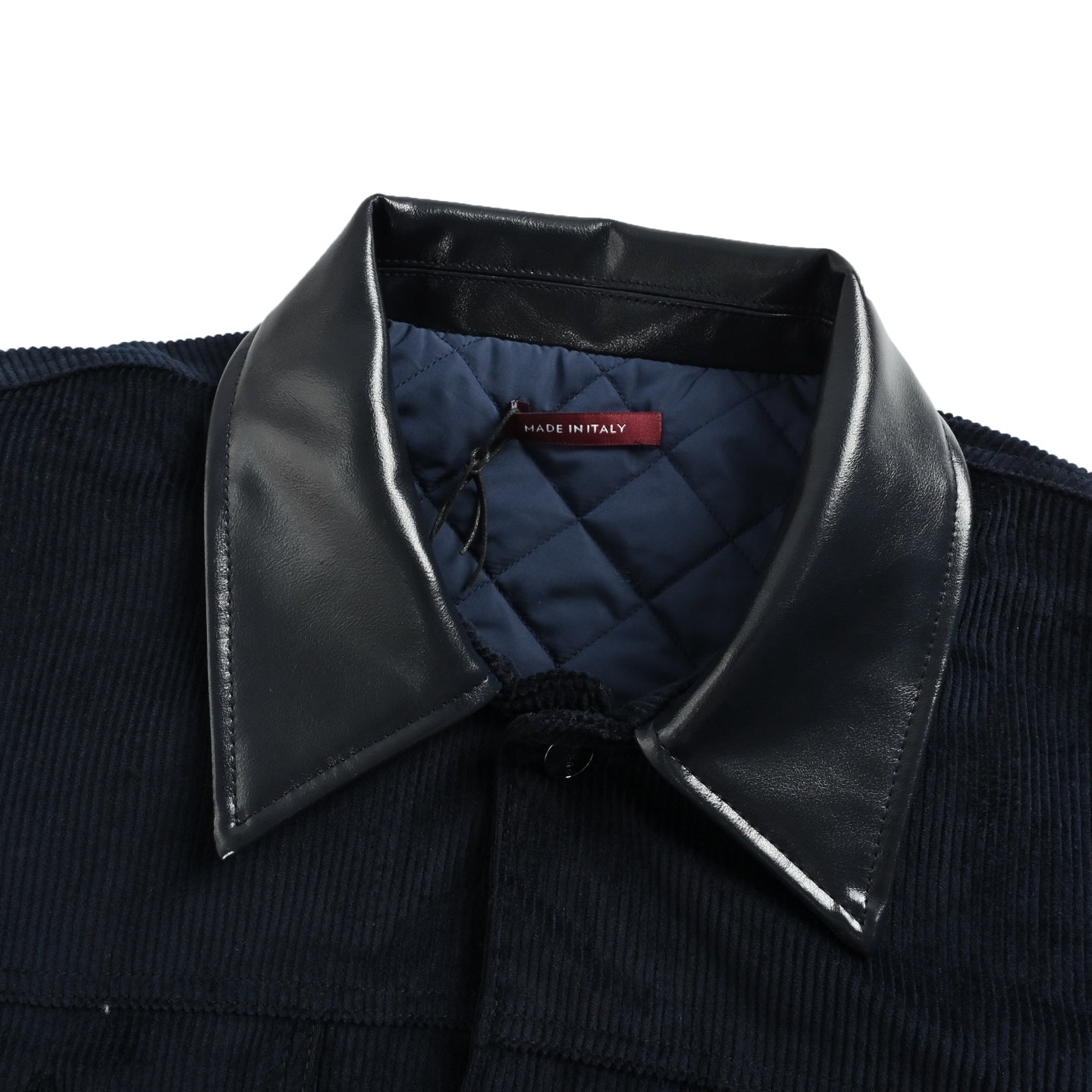 Gucci GG Corduroy Jacket with Leather Collar