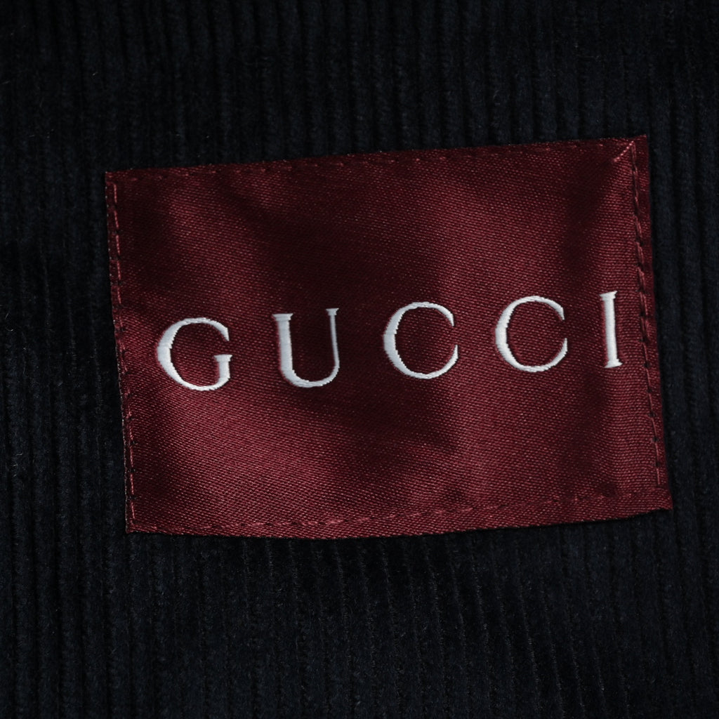 Gucci GG Corduroy Jacket with Leather Collar