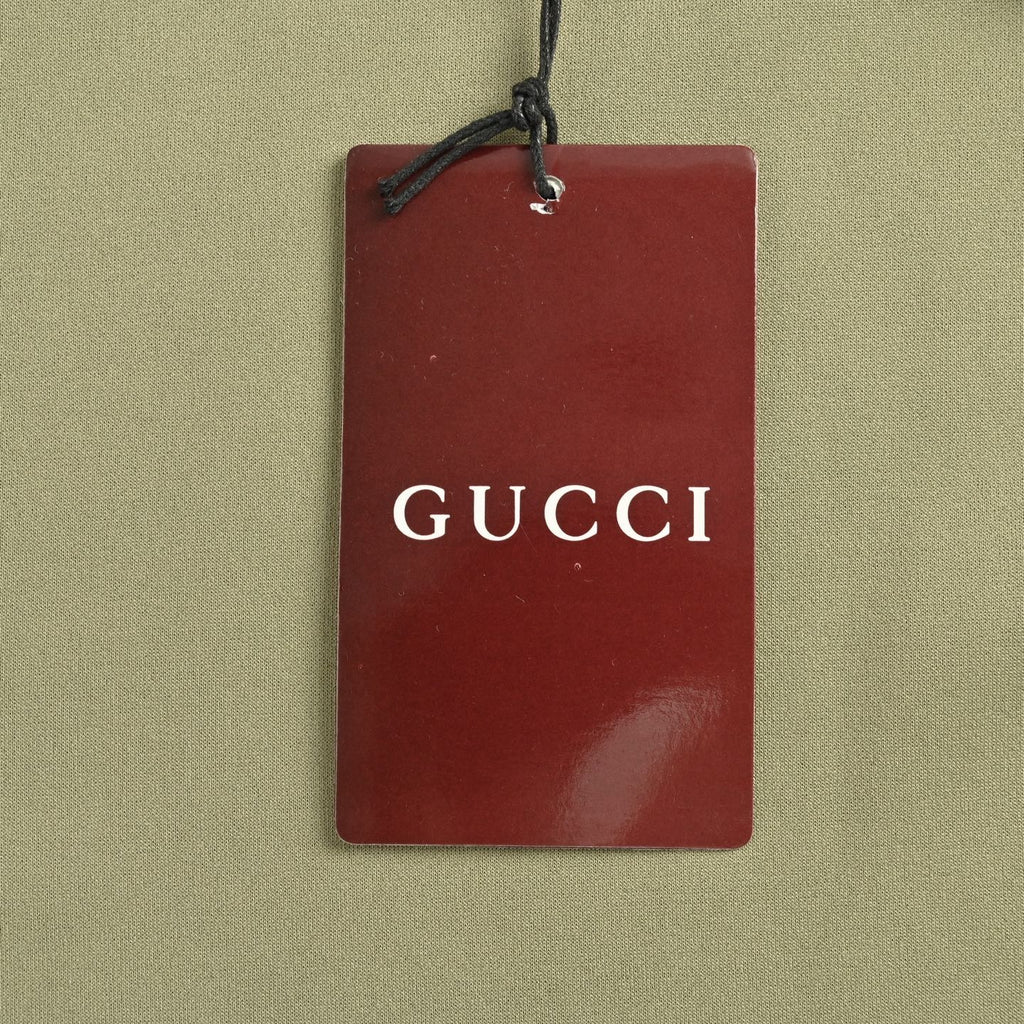 Gucci Cotton Fleece Tonal Logo Zip-Up Hoodie — Sage Green