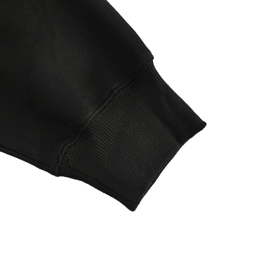 Gucci Cotton Fleece Tonal Logo Zip-Up Hoodie — Black