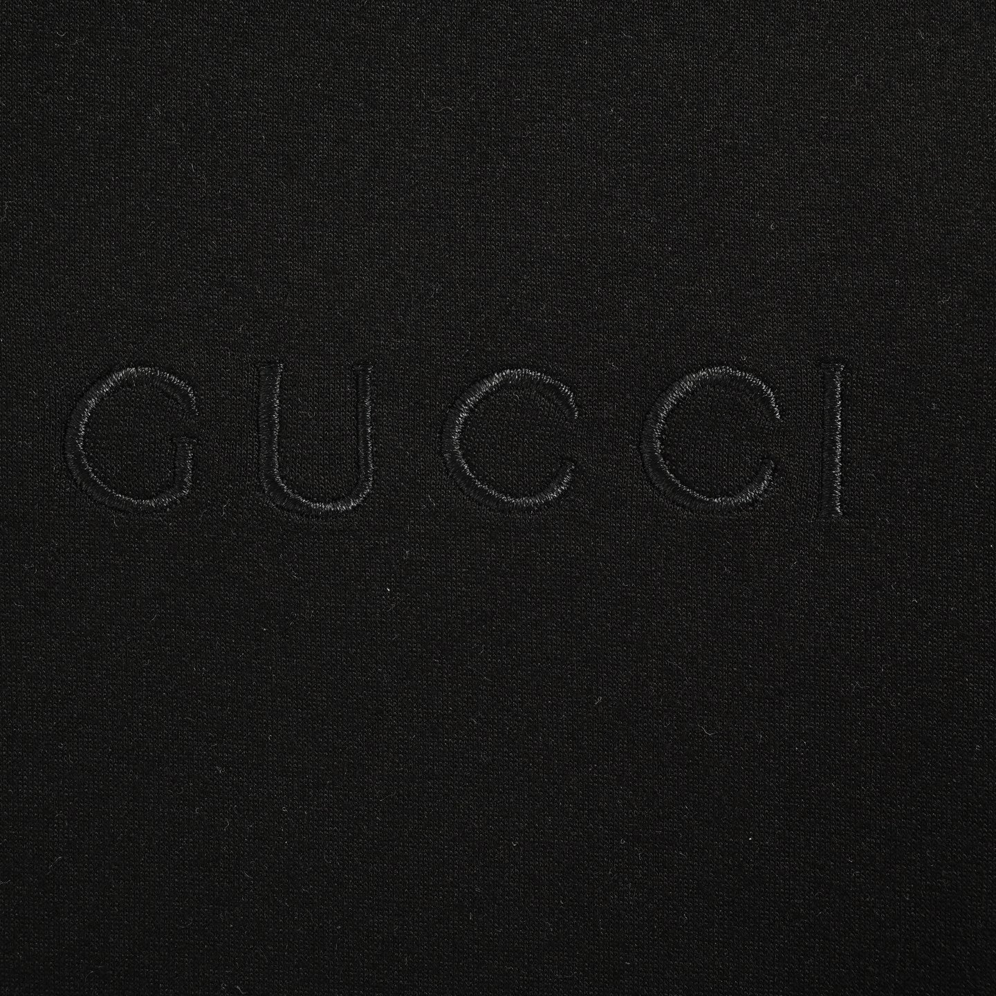 Gucci Cotton Fleece Tonal Logo Zip-Up Hoodie — Black