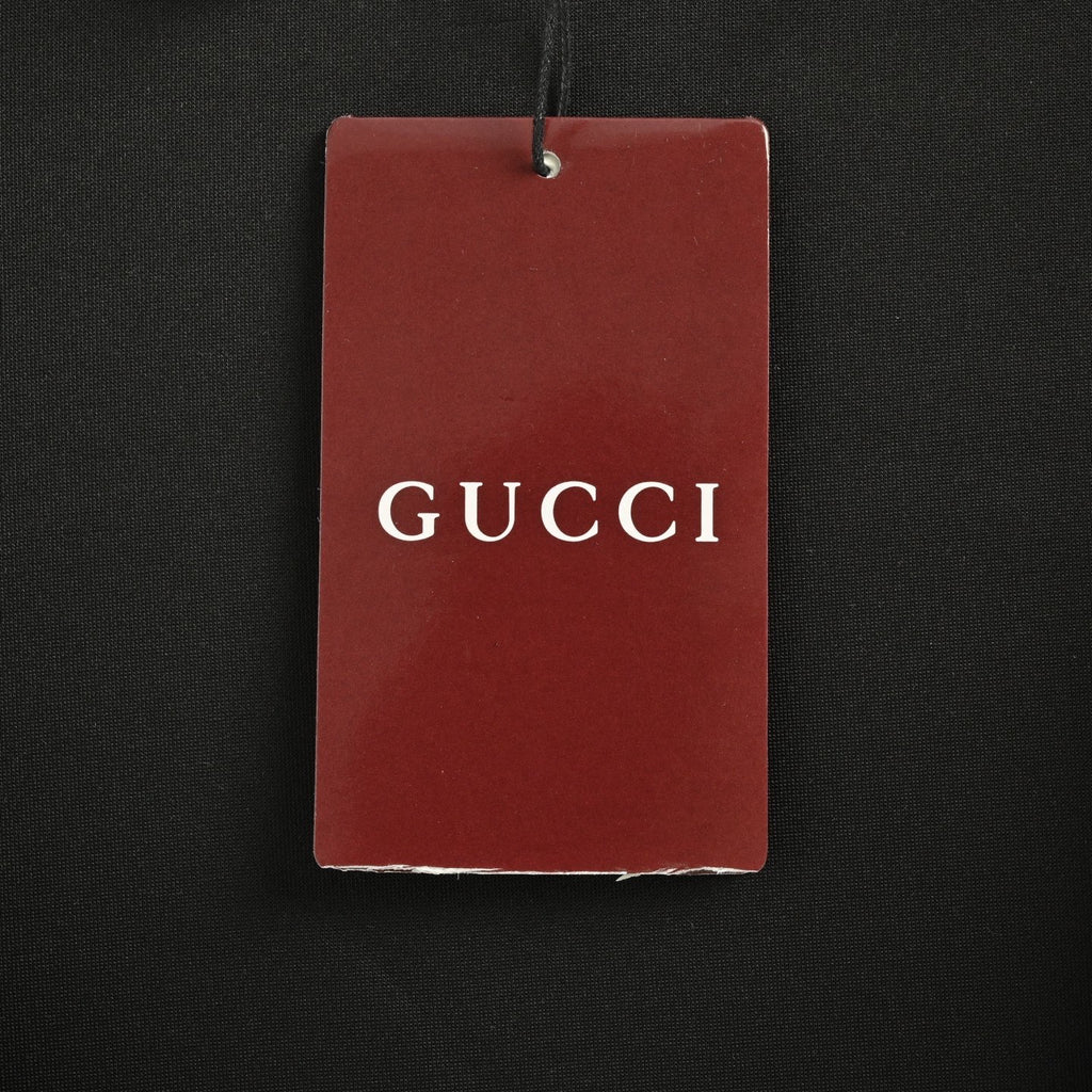 Gucci Cotton Fleece Tonal Logo Zip-Up Hoodie — Black