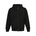 Gucci Cotton Fleece Tonal Logo Zip-Up Hoodie — Black
