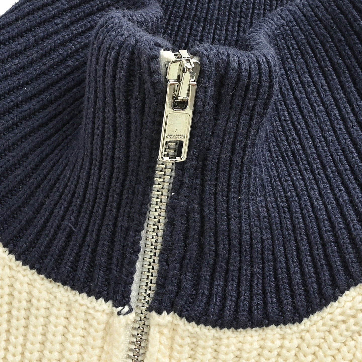 Gucci Striped Knit Zip Cardigan