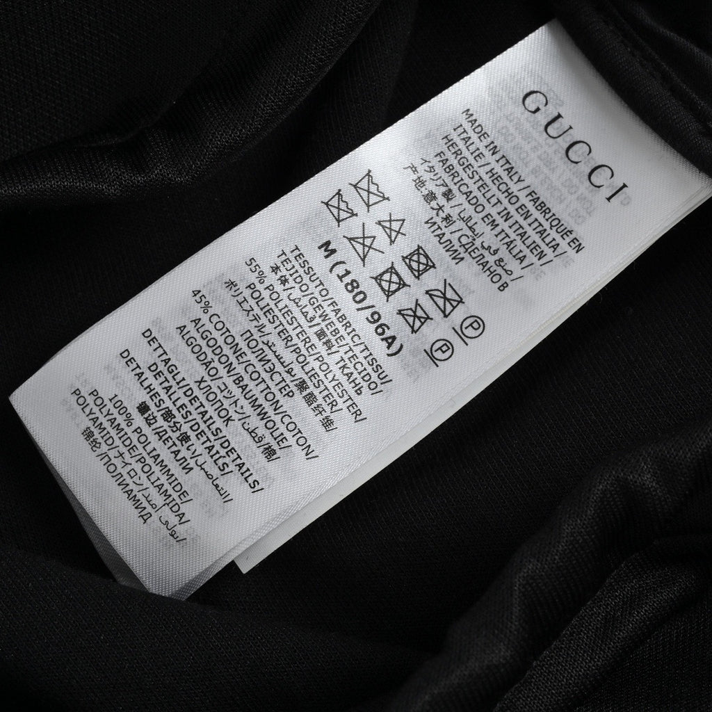 Gucci GG Stripe Tape Track Jacket — Black/Beige