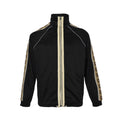 Gucci GG Stripe Tape Track Jacket — Black/Beige