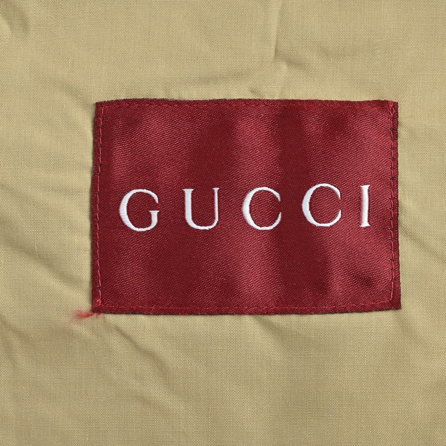 Gucci GG Supreme Canvas Multicolour Embroidered GG Zip-Up Overshirt Jacket — Beige