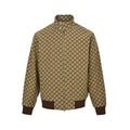 Gucci GG Supreme Canvas All-Over Bomber Jacket — Beige/Brown
