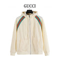 Gucci GG Embossed Web Stripe Zip Hoodie