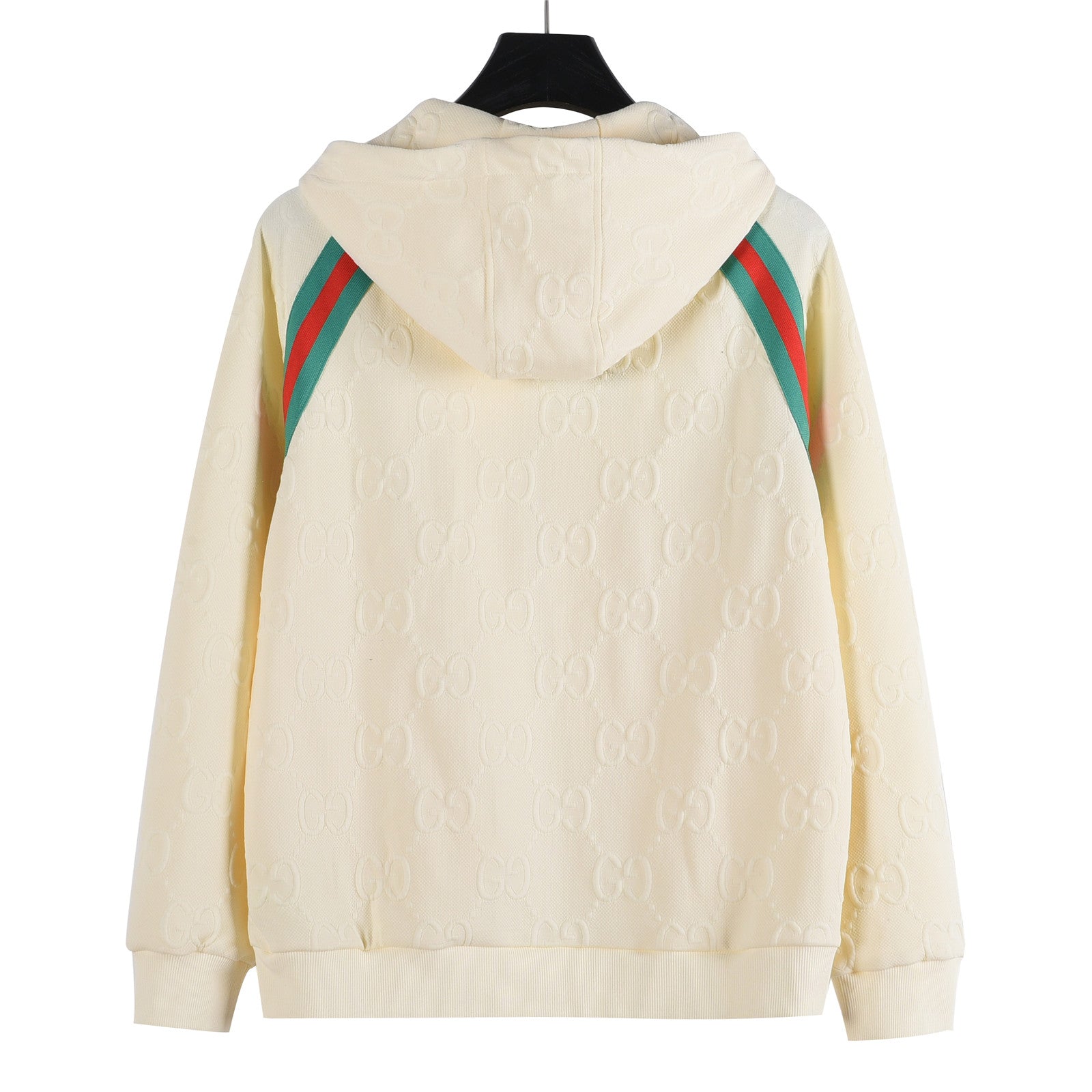 Gucci GG Embossed Web Stripe Zip Hoodie